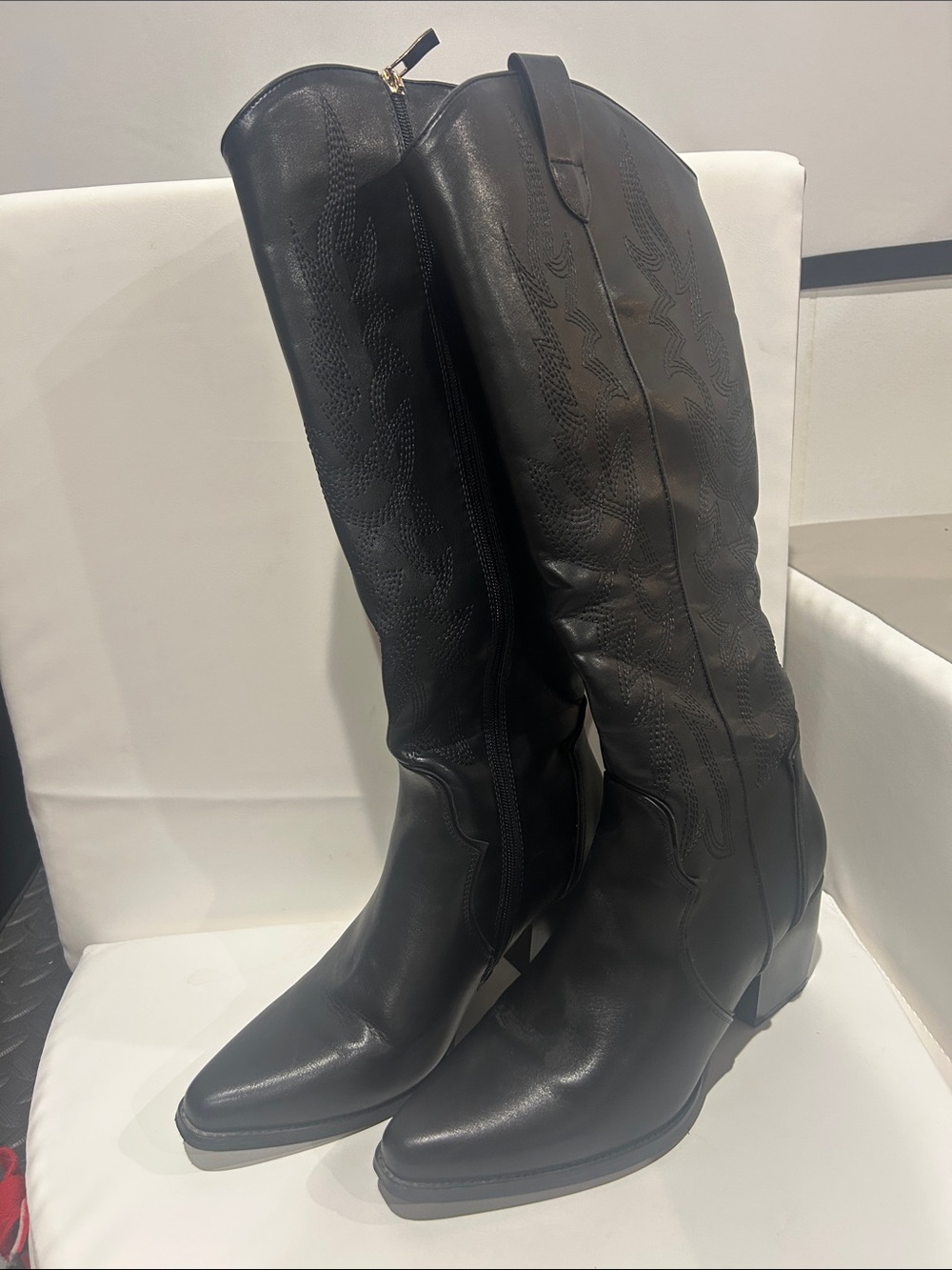 Dream Pairs Black Over-The-Knee Western Boots